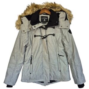 Noize Cruelty Free Winter Parka Detachable Faux Fur Hood Medium